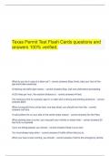 Texas Permit Test Flash Cards questions and answers 100% verified.