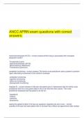    ANCC APRN exam questions with correct answers.