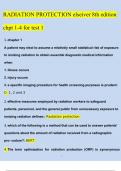 RADIATION PROTECTION elseiver 8th edition chpt 1-4 for test 1 Newest Questions and Answers (2023 / 2024) (Verified Answers)