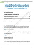 Whole; ATI Nursing Foundations/ ATI: Engage Fundamentals - Nursing Foundations/ Nursing Foundations ATI| Solved 100% Correct