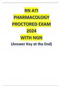 RN ATI PHARMACOLOGY PROCTORED EXAM 2024 WITH NGN (Answer Key at the End)