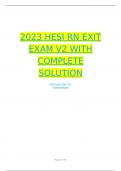 2023 HESI RN EXIT EXAM V2 WITH COMPLETE SOLUTION