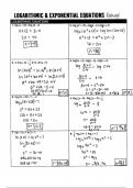 Logarithmic and Exponential Equations Review problems with Answers