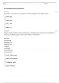 INTERNATIONAL FIRE SERVICE TRAINING ASSOCIATION (IFSTA) TEST 8 QUESTIONS WITH 100% CORRECT ANSWERS | ALREADY GRADED A+ 