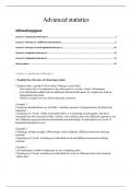 Samenvatting - Advanced statistics (AM_470826)