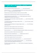 Property and Casualty Insurance Idaho Law Supplement (100% accurate answers)