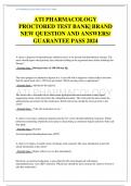 ATI PHARMACOLOGY PROCTORED TEST BANK| BRAND NEW QUESTION AND ANSWERS/ GUARANTEE PASS 2024