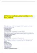 SFPC Practice Test questions and answers 100% verified.