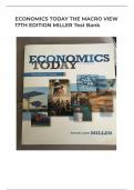 ECONOMICS TODAY THE MACRO VIEW 17TH EDITION MILLER Test Bank