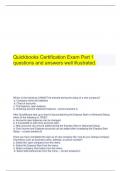 Quickbooks Certification Exam Part 1 questions and answers well illustrated.