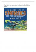 Test Bank for Adventure in Statistics 1st Edition Field.