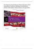 Test Bank for South Western Federal Taxation 2017  Essentials of Taxation Individuals and Business  Entities 20th Edition Raabe Maloney Young Nellen