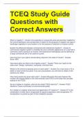 BUNDLE FOR TCEQ Exam Questions with All Correct Answers