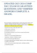 UPDATED 2023-2024 COMP XM 2 EXAM GUARANTEED QUESTIONS AND VERIFIED ANSWERS COMPLETE A GRADE.