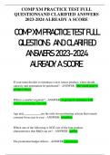 COMP XM PRACTICE TEST FULL QUESTIONS     AND CLARIFIED ANSWERS 2023-2024 ALREADY A SCORE