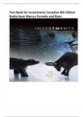 Test Bank for Investments Canadian 8th Edition Bodie Kane Marcus Perrakis and Ryan