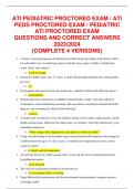 ATI PEDIATRIC PROCTORED EXAM / ATI  PEDS PROCTORED EXAM / PEDIATRIC  ATI PROCTORED EXAM QUESTIONS AND CORRECT ANSWERS 2023|2024