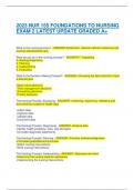 2023 NUR 155 FOUNDATIONS TO NURSING EXAM 2 LATEST UPDATE GRADED A+ What is the nursing process? - ANSWER-Systematic, rational method of planning and proving individualized care.