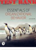 TEST BANK for Essentials of Organizational Behavior 15th Edition Robbins Stephen & Timothy Judge | All Chapters 1-17