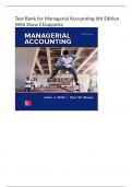 Test Bank for Managerial Accounting 6th Edition Wild Shaw Chiappetta