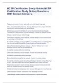 NCEP Certification Study Guide (NCEP Certification Study Guide) Questions With Correct Answers.