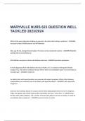 MARYVILLE NURS 623 QUESTION WELL TACKLED 2023/2024