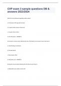 CVP exam 3 sample questions DB & answers 2023/2024