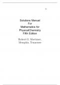 Solutions Manual for Mathematics For Physical Chemistry 5th Edition By Robert Mortimer  (All Chapters, 100% original verified, A+ Grade)