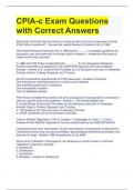 CPIA-c Exam Questions with Correct Answers