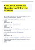 BUNDLE FOR CPIA Exam Study Set Questions with Correct Answers