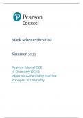 Edexcel A Level Chemistry Paper 3 Mark Scheme June 2023