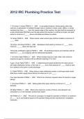 2012 IRC Plumbing Practice Test Questions And Answers 