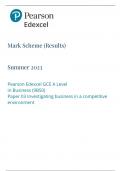 Edexcel A Level Business Paper 3 Mark Scheme June 2023