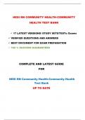 HESI RN COMMUNITY HEALTH-COMMUNITY HEALTH TEST BANK