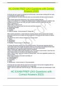 HC EXAM PREP (243 Questions with Correct Answers 2023).