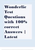 Wonderlic Test Questions with 100% correct Answers | Latest 2023/2024 solutions
