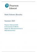 A level edexcel economics a paper 1 ,2 and3 mark scheme 2023