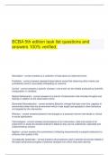  BCBA 5th edition task list questions and answers 100% verified.