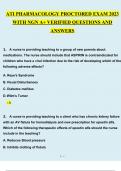 ATI PHARMACOLOGY PROCTORED EXAM 2023 WITH NGN A+ VERIFIED QUESTIONS AND ANSWERS