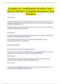 Comptia A+ Certification Practice Test 1 (Exam 220-901) Complete Questions And Answers