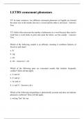 LETRS consonant phonemes questions and certified answers 2023/2024