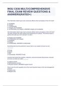 WGU C836 MULTI/COMPREHENSIVE FINAL EXAM REVIEW QUESTIONS & ANSWERS(RATED+)