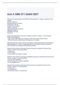 Unit 4 CMN 571 DASH DIET EXAM QUESTIONS WITH CORRECT ANSWERS