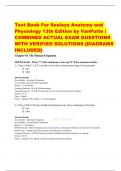 Test Bank For Seeleys Anatomy and  Physiology 13th Edition by VanPutte |  COMBINED ACTUAL EXAM QUESTIONS  WITH VERIFIED SOLUTIONS {DIAGRAMS  INCLUDED}