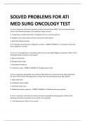 SOLVED PROBLEMS FOR ATI  MED SURG ONCOLOGY TEST