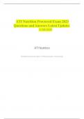 ATI Nutrition Proctored Exam 2023 Questions and Answers Latest Updates A GRADE