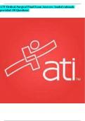 ATI Medical-Surgical Final Exam Answers- loaded rationals provided (50 Questions)