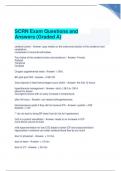 SCRN Exam Questions and Answers (Graded A) Complete solution Download for an A+