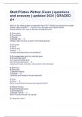 Stott Pilates Written Exam | questions and answers | updated 2024 | GRADED A+