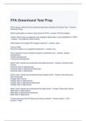 FFA Greenhand Test Prep with 100% correct Answers